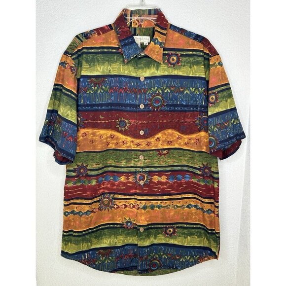 The Territory Ahead Shirt Mens Large Tall LT Tribal Aztec Southwestern Boho - Picture 2 of 10